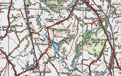 Old map of Yarrow Valley Park in 1924