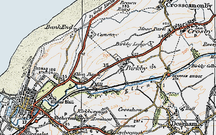 Old map of Birkby in 1925