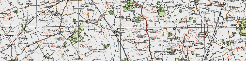 Old map of Wiske Ho in 1925