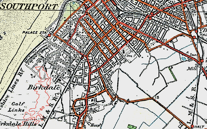 Old map of Birkdale in 1924