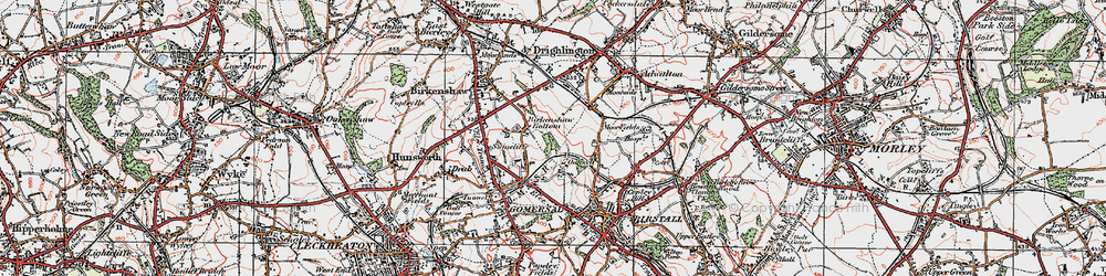 Old map of Birkenshaw Bottoms in 1925