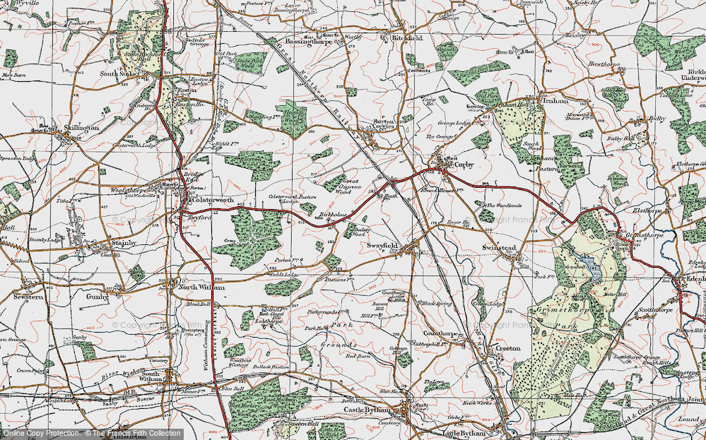 Old Map of Birkholme, 1922 in 1922