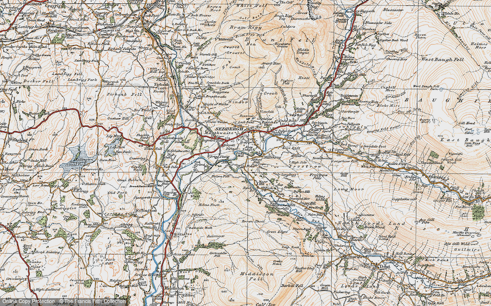 Old Map of Birks, 1925 in 1925