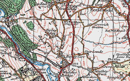 Old map of Birley Carr in 1923
