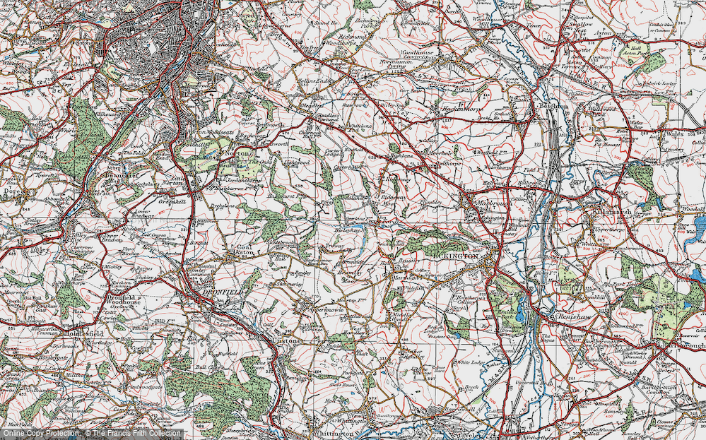 Old Map of Birleyhay, 1923 in 1923