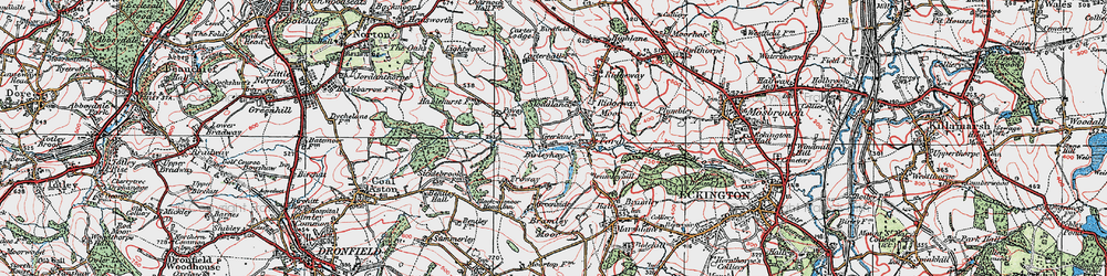 Old map of Birleyhay in 1923