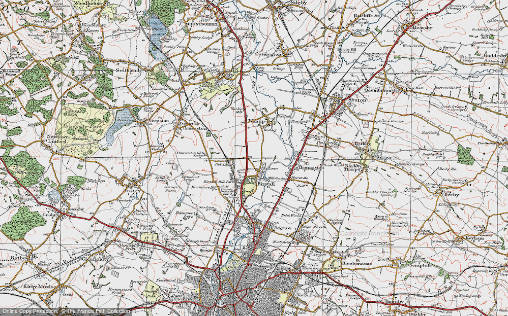 Old Map of Birstall, 1921 in 1921