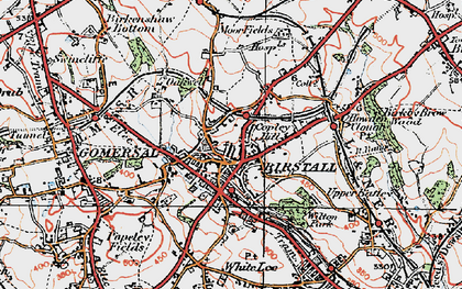Old map of Birstall in 1925