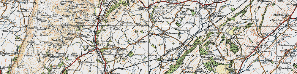 Old map of Birtley in 1920