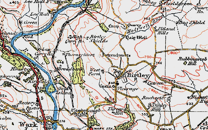 Old map of Birtley Shields in 1925