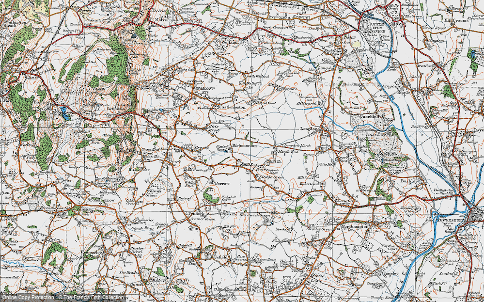Old Map of Birtsmorton, 1920 in 1920