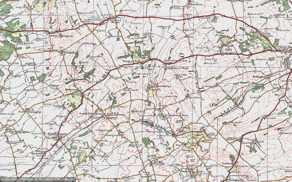 Old Map of Biscathorpe, 1923 in 1923
