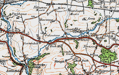 Old map of Bish Mill in 1919