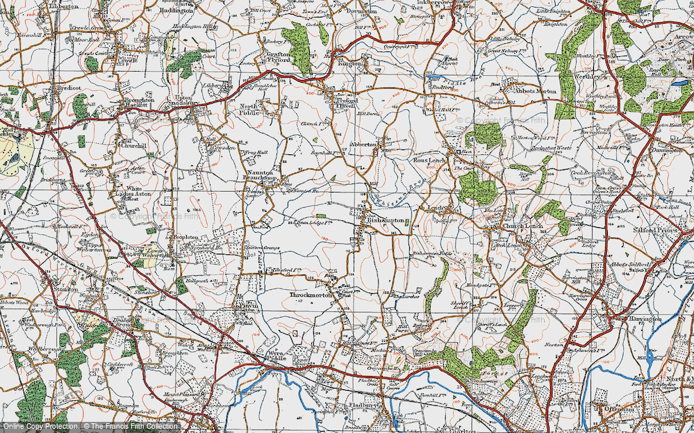 Old Map of Bishampton, 1919 in 1919
