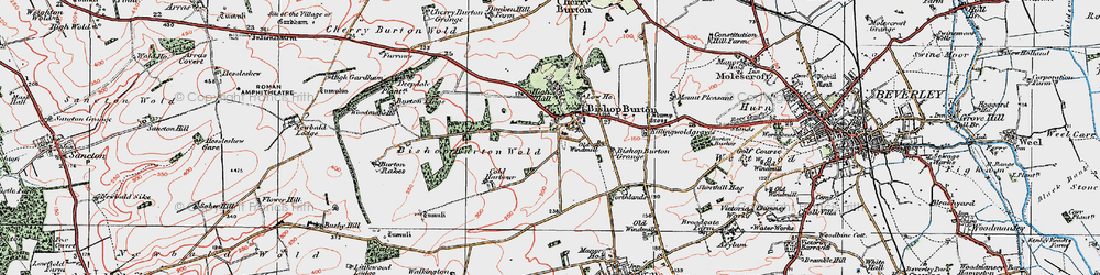 Old map of Burton Rakes in 1924