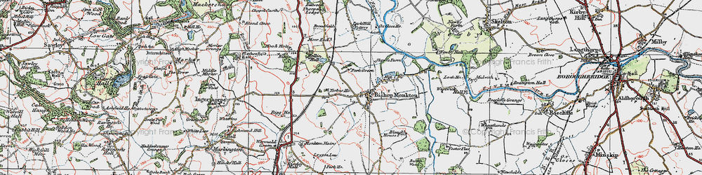 Old map of Yorbus Grange in 1925