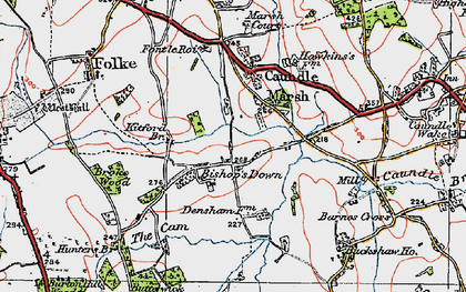 Old map of Broke Wood in 1919
