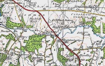 Old map of Aldern Bridge Ho in 1919