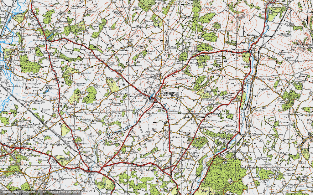 Old Map of Bishop's Waltham, 1919 in 1919