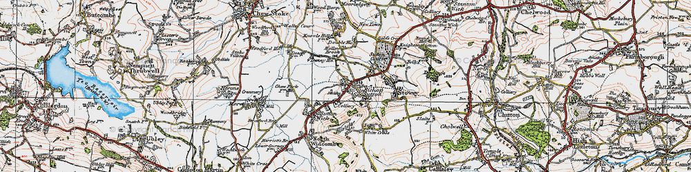 Old map of Bishop Sutton in 1919