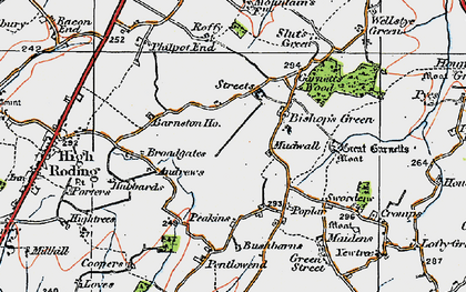 Old map of Bishops Green in 1919