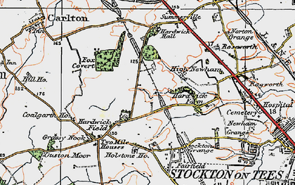 Old map of Bishopsgarth in 1925