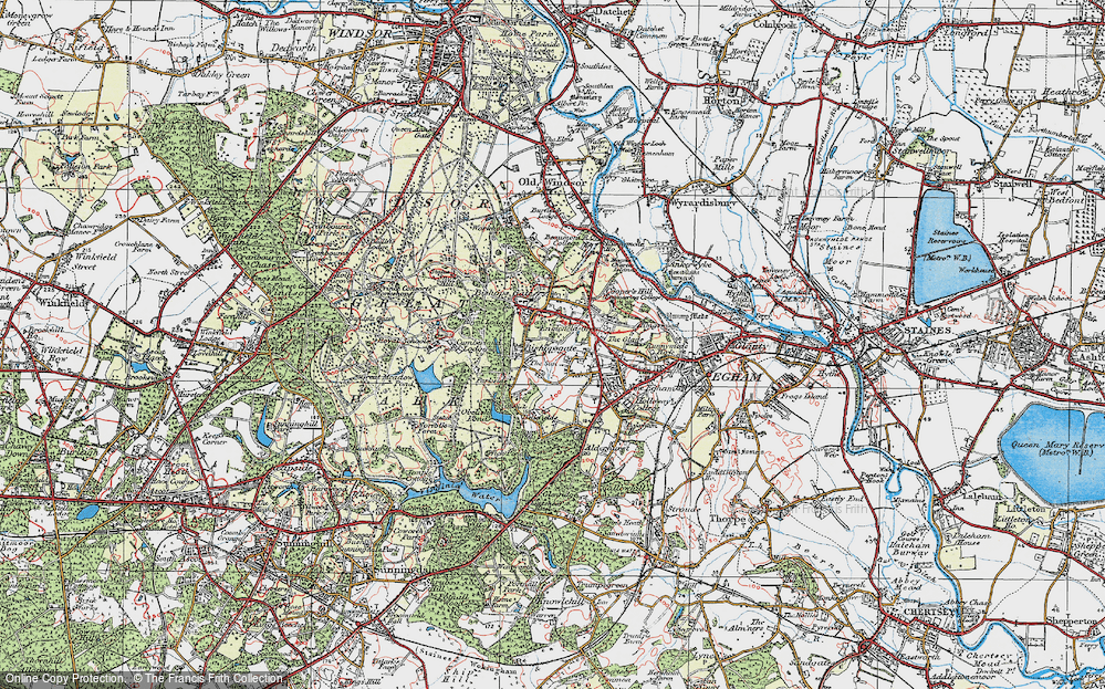 Old Map of Bishopsgate, 1920 in 1920