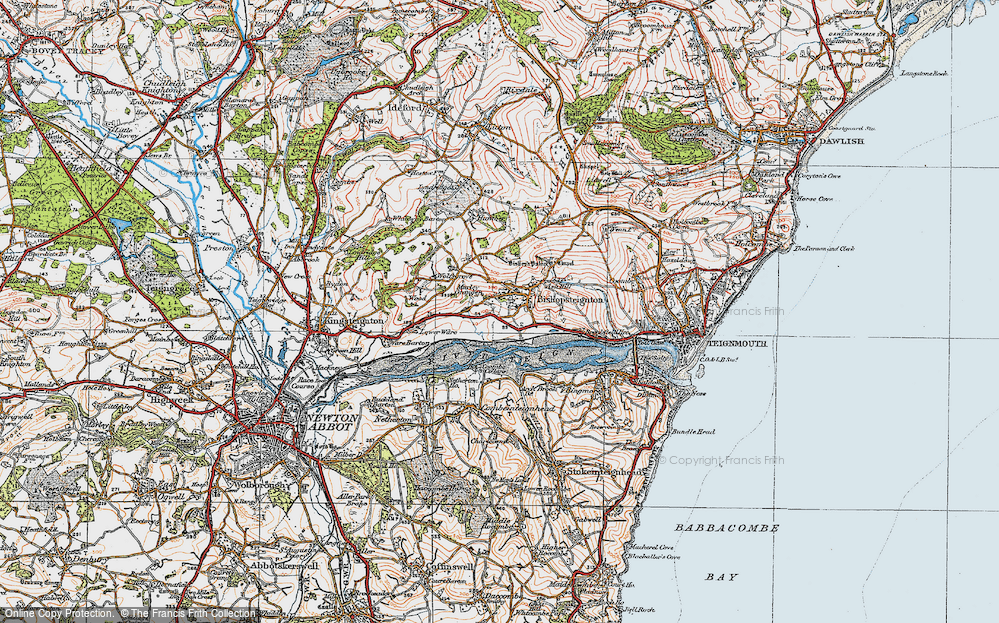 Old Map of Bishopsteignton, 1919 in 1919
