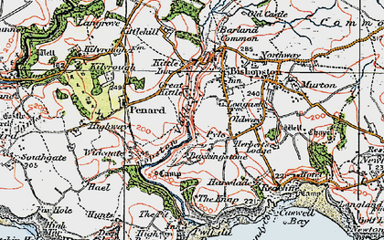 Old map of Bishopston in 1923