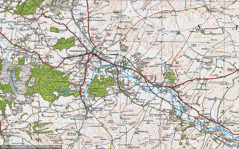 Old Map of Bishopstrow, 1919 in 1919