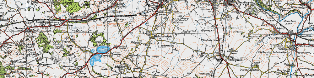 Old map of Bishopsworth in 1919