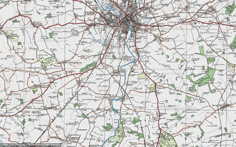 Old Map of Historic Map covering Acres Ho in 1924
