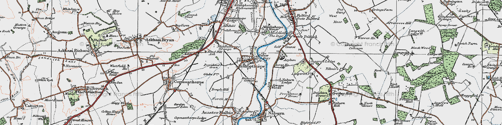 Old map of Acres Ho in 1924