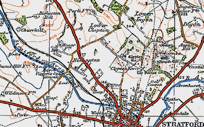 Old map of Bishopton in 1919