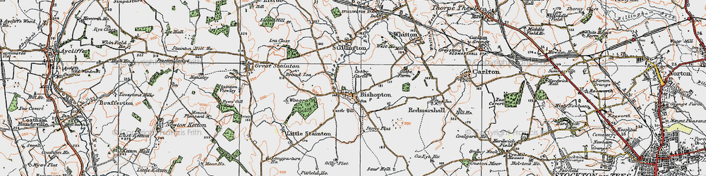 Old map of Bishopton in 1925
