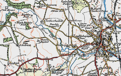 Old map of Bishopton in 1925