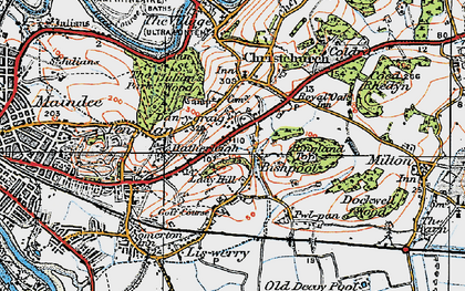 Old map of Bishpool in 1919