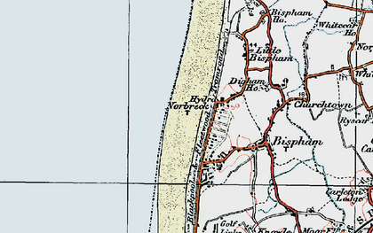 Old map of Bispham in 1924