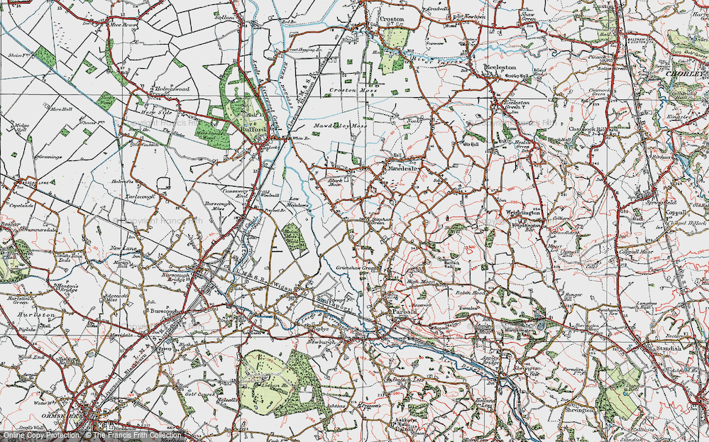 Old Map of Bispham Green, 1923 in 1923