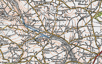 Old map of Bissoe in 1919