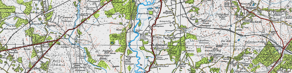 Old map of Bisterne in 1919