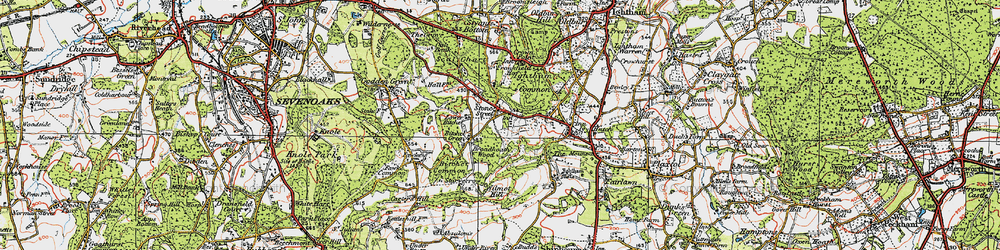 Old map of Bitchet Green in 1920