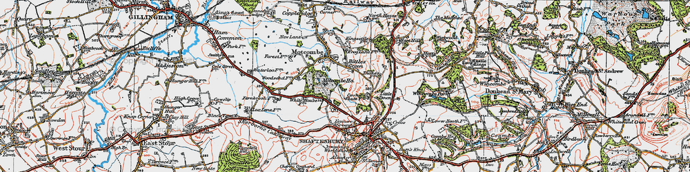 Old map of Bittles Green in 1919