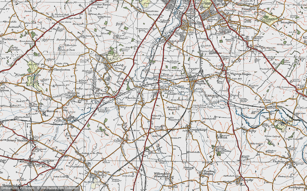 Old Map of Blaby, 1921 in 1921