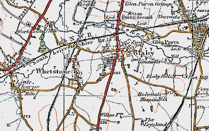 Old map of Blaby in 1921