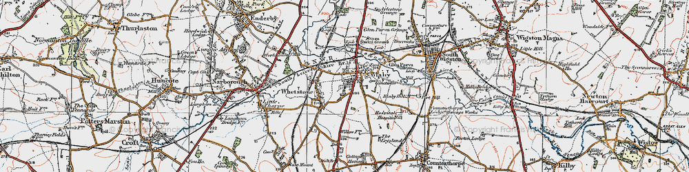 Old map of Blaby in 1921