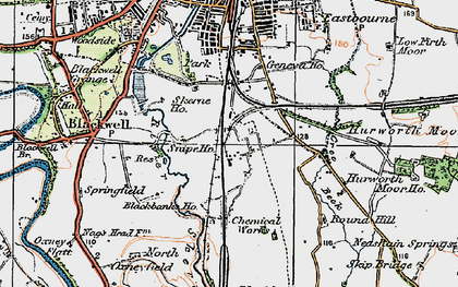 Old map of Black Banks in 1925
