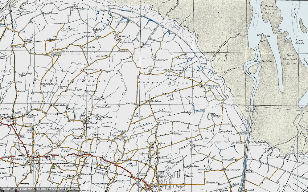 Old Map of Black Barn, 1922 in 1922