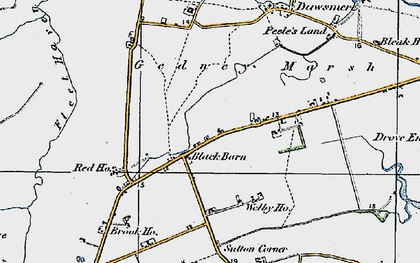 Old map of Black Barn in 1922