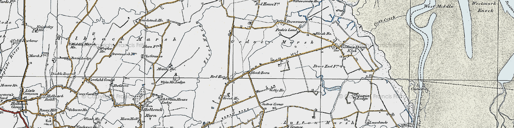 Old map of Black Barn in 1922